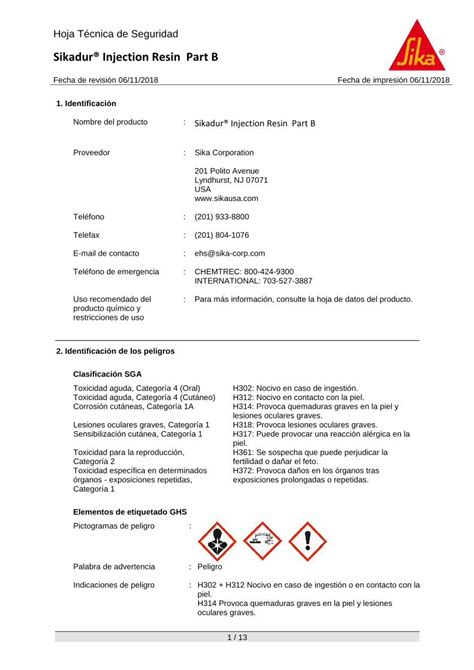 PDF Sikadur Injection Resin Part B Spanish DOKUMEN TIPS