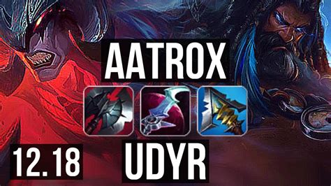 Aatrox Vs Udyr Top 29m Mastery 2400 Games 6 Solo Kills 1124