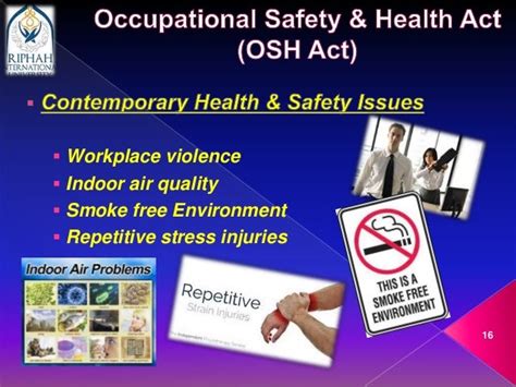 Ensuring Safe And Healthy Work Environment