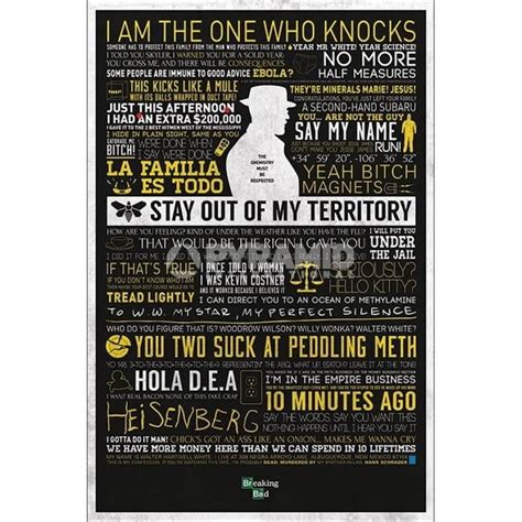 breaking bad classic quotes poster     walmartcom