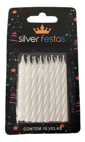 Vela Palito Branca Silver 16 Unidades MercadoLivre