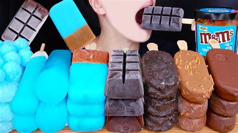 Asmr Blue Magnum Chocolate Ice Cream Oreo Nutella Twix Mandm Dessert