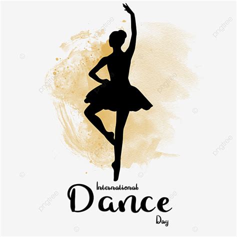 International Dance Silhouette PNG Transparent, Watercolor Inkjet ...