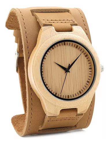 Reloj Unisex Anal Gico Bobo Bird De Madera De Vinilo Wf Color Marr N