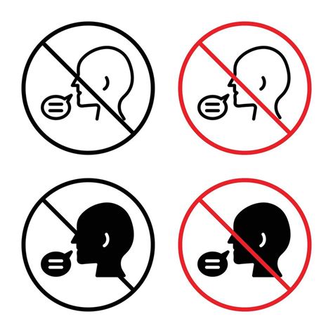 No talking sign 47484050 Vector Art at Vecteezy