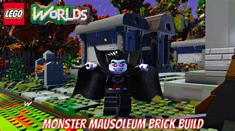 Lego Worlds Monster Mausoleum Brick Build Dlc Youtube