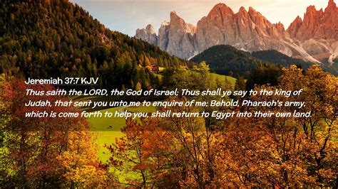 Jeremiah 37 7 KJV Desktop Wallpaper Thus Saith The LORD The God Of