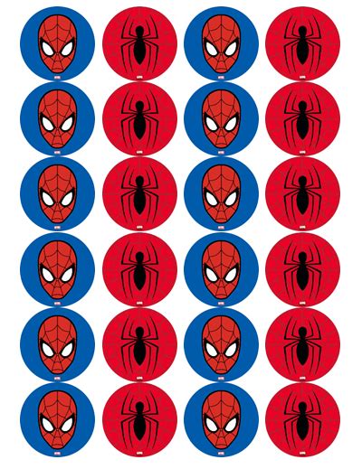 Spiderman Edible Cupcake Toppers Viparty