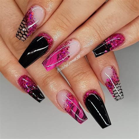 32 Stunning Pink Nail Art Ideas With Glitter