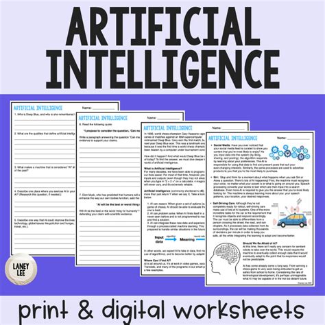 Artificial Intelligence Reading Comprehension Worksheets