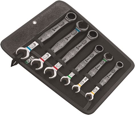 Wera Joker Combi Ratchet Double Open End Spanner Set Metric Pc