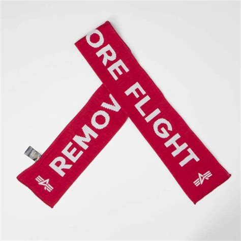 Alpha Industries Remove Before Flight Scarf red | Bludshop.com