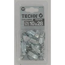 TECHNO Colliers galva assortis Ø 10 28 mm lot de 10 pcs POINT P