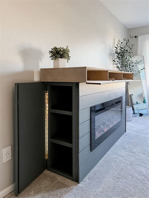 How to build a diy fireplace with hidden storage – Artofit
