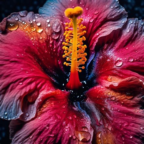 Premium Photo Close Up Hibiscus Flower Suitable For Background