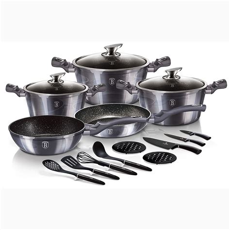 Berlinger Haus Carbon Pro Batería Cocina Inducción 17 Piezas