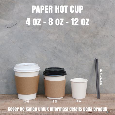 Jual PAPER CUP PAPER HOT CUP GELAS KERTAS TERMURAH MURAH 12oz FULL SET Jakarta Selatan