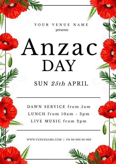 Customizable Anzac And Australia Day Poster Templates Easil