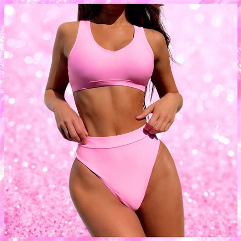 Pink Sugar Bikini High Waisted Sport Bikini Pink Sugar Fashion