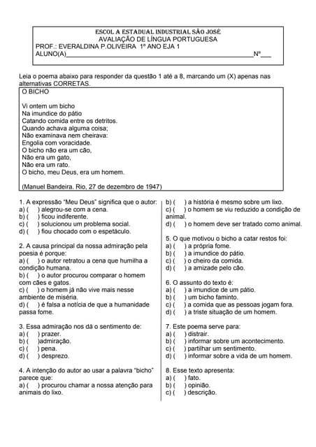 Simulado eja médio | PDF