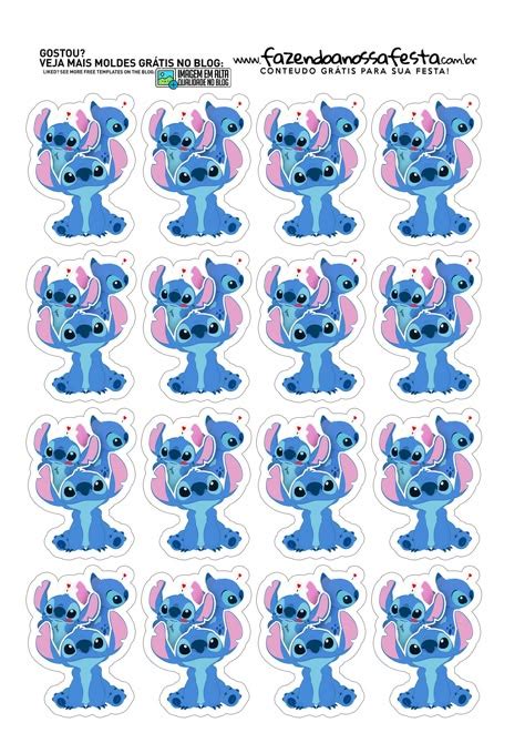 Stitch Para Impressão - Adesivo Do Stitch Para Imprimir