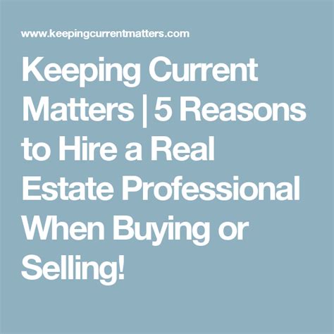 5 Reasons To Hire A Real Estate Professional When Buying Or Selling Real Estate Professionals