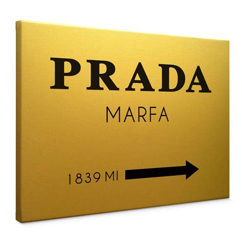 Tableau Sur Toile Avec Effet Dor Prada Marfa Wall Art Fr