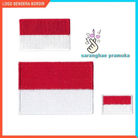 Jual Bendera Merah Putih Bordir Patch Logo Indonesia Bordir Untuk