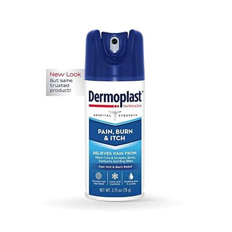 Dermoplast Pain Burn And Itch Spray Pain Relief Spray For Minor Cuts Burns And Bug Bites 2 75