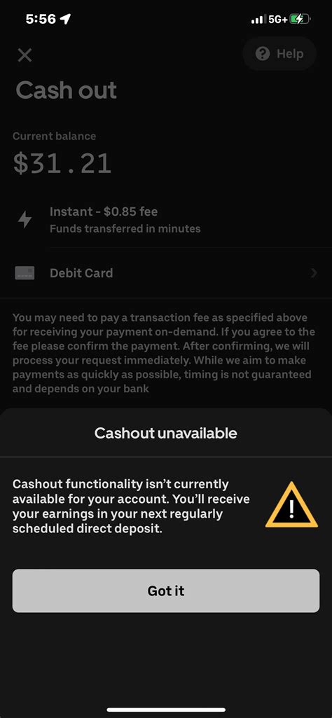 CASHOUT UNAVAILABLE????? : r/UberEATS