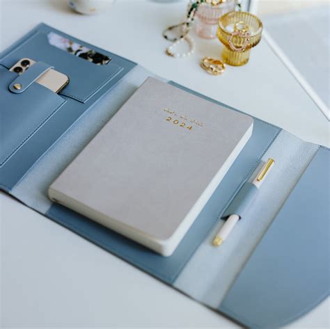 organiser portfolio blue cover  plannersnotebooks organiser