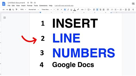 How To Insert Line Number In Google Docs Correct Method Youtube