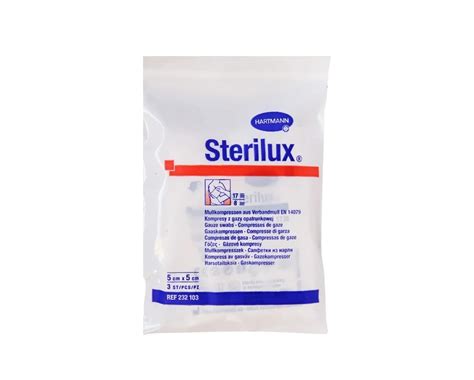 STERILUX ES Kompresy jałowe 17 nitkowe 8 warstwowe 5 x 5 cm 3 sztuki w