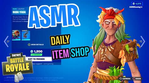 Asmr Fortnite Rare Baba Yaga Skin Is Back Daily Item Shop Relaxing