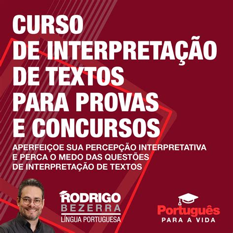 Curso De Interpretação De Texto - Curso de Interpretação de Textos - Prof. Rodrigo Bezerra | Hotmart