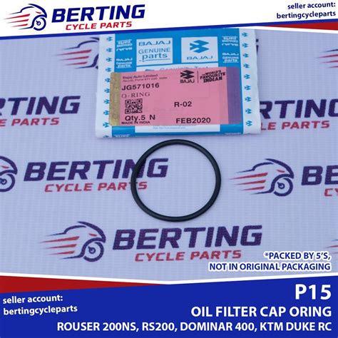 Rouser Ns Ns Rs Dominar Oring Oil Filter Cap Genuine