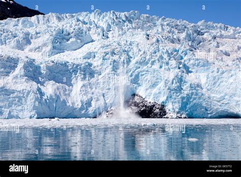 Holgate Glacier In Aialik Bay Kenai Fjords National Park Alaska Stock