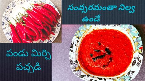 అందరూ మెచ్చే పండు మిరపకాయ పచ్చడిred Chilli Pickle 🌶️🌶️ Youtube