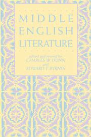 Middle English Literature - 1st Edition - Charles W. Dunn - Edward T.