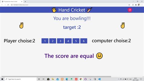 GitHub - Priyadarshan2000/HAND-CRICKET-GAME