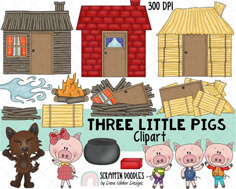story of the three little pigs printable
