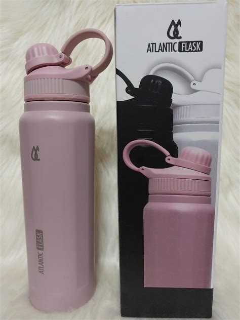 Atlantic Flask Original Stainless Steel Water Bottletumbler With Straw