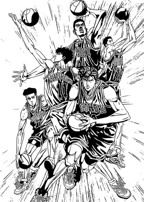 slam dunk manga art posters prints  jullia  printler