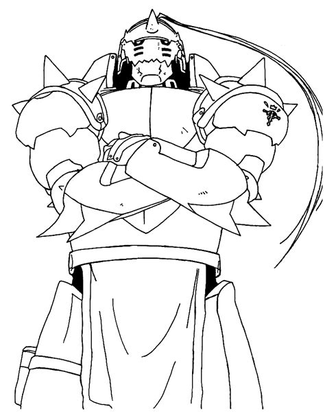 Alphonse Elric Chibi Coloring Pages Fullmetal Alchemist Coloring