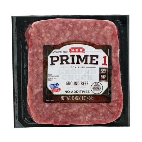 H E B Prime 1 Ground Beef Chuck 80 Lean Shop Beef At H E B