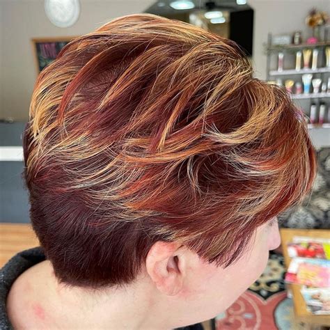 Stunning Red And Blonde Highlights For A Bold Look