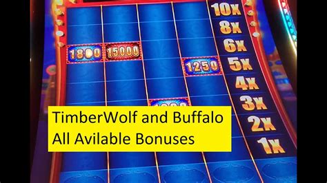 Jackpot Carnival Slot Buffalo And Timberwolf Winning Youtube