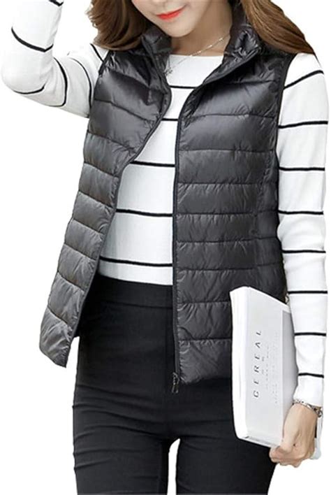 Godgets Gilet Womens Down Puffer Jacket Coat Vest Packable Ultralight