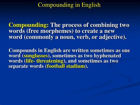 Ppt Compounding In English Powerpoint Presentation Free Download Id 1753012