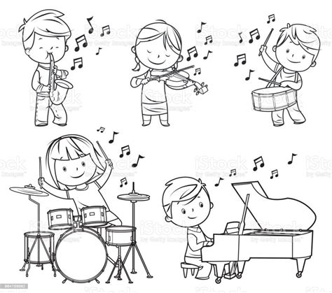 Drawing musicians children Niños musica Dibujos para niños Musica